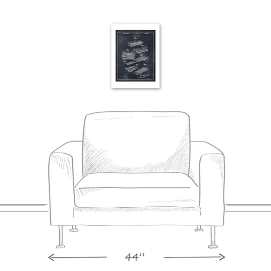 Plastic Harmonica Patent 12" x 16" Canvas Wall Art